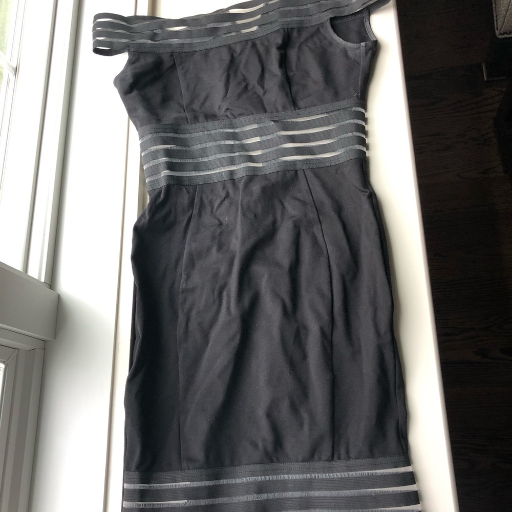 black off the shoulder dress